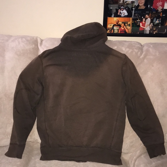 Sonoma Life + Style small brown zippered hoodie Sherpa lined jacket damaged 💕 - Picture 6 of 7